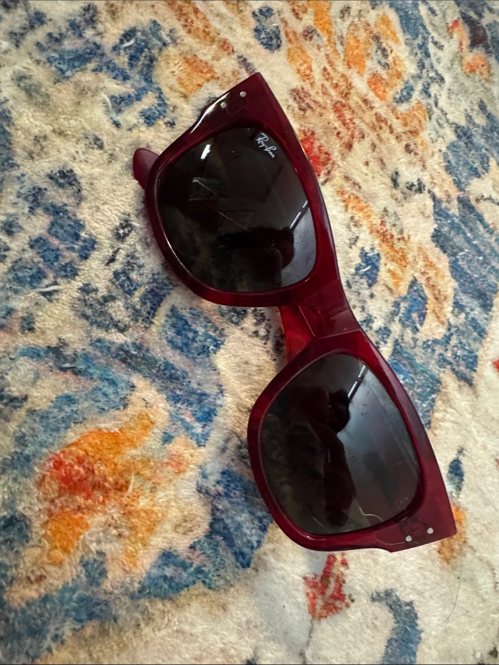 Ray-Ban RB0840-S Mega Wayfarer 6679/B1 Sunglasses 51-21 Transparent Red Italy